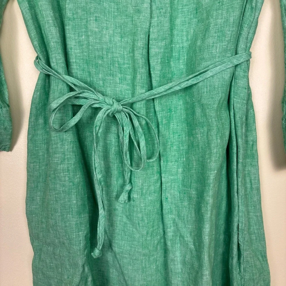 LILLY PULITZER 100% Linen Pilar Tunic Dress Gecko Green Women‎ Size Small Casual